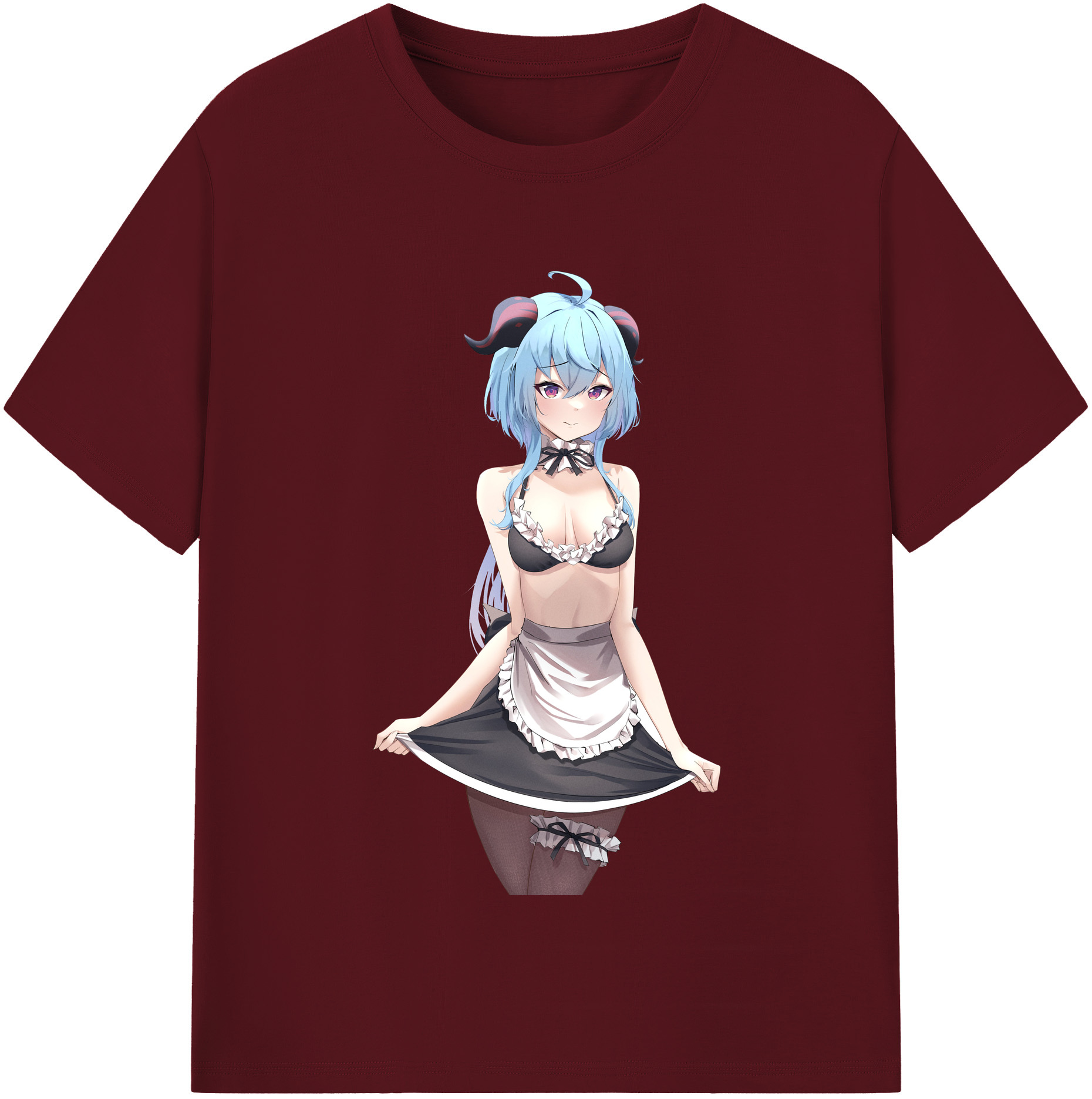 げんし神 甘雨 かんう genshin Ganyu 綿100％半袖Tシャツ（フロントプリント）
